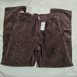 Levi's Men's Workwear 568 Loose Straight Carpenter Corduroy Pants Brown Sz 33x34